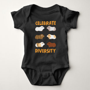 Guinea Pig Graphic Celebrate Diversity Cute Pets Baby Bodysuit