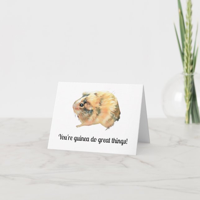 Guinea Pig Greeting Card (Front)