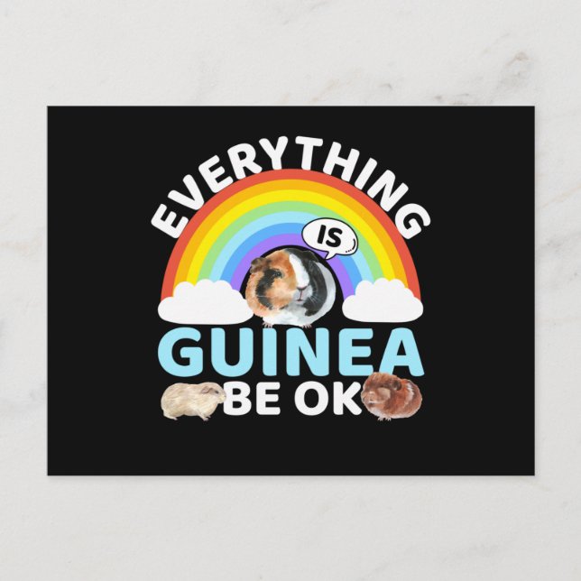 Guinea Pig - Guinea Be OK, Encouragement Postcard (Front)