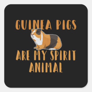 Guinea Pig - Guinea Pigs Are My Spirit Animal Square Sticker
