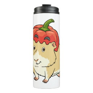 Guinea Pig Halloween Pumpkin Dress Up Thermal Tumbler