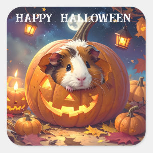Guinea Pig Halloween Square Sticker