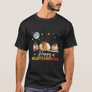 Guinea pig Halloween Thanksgiving Christmas Hallot T-Shirt