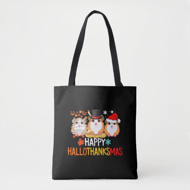 Guinea Pig Halloween Thanksgiving Christmas Tote Bag (Front)