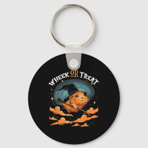 Guinea Pig Halloween Wheek Or Treat Funny Cavy Wit Key Ring