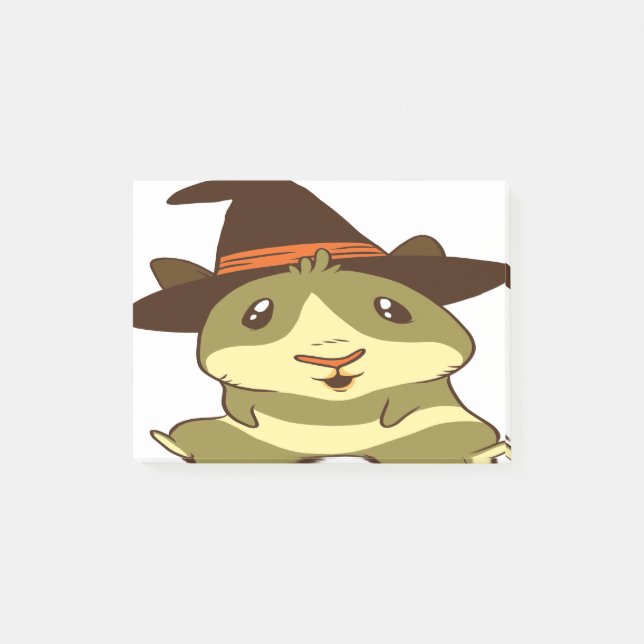 Guinea Pig Halloween Witch Post-it Notes (Front)