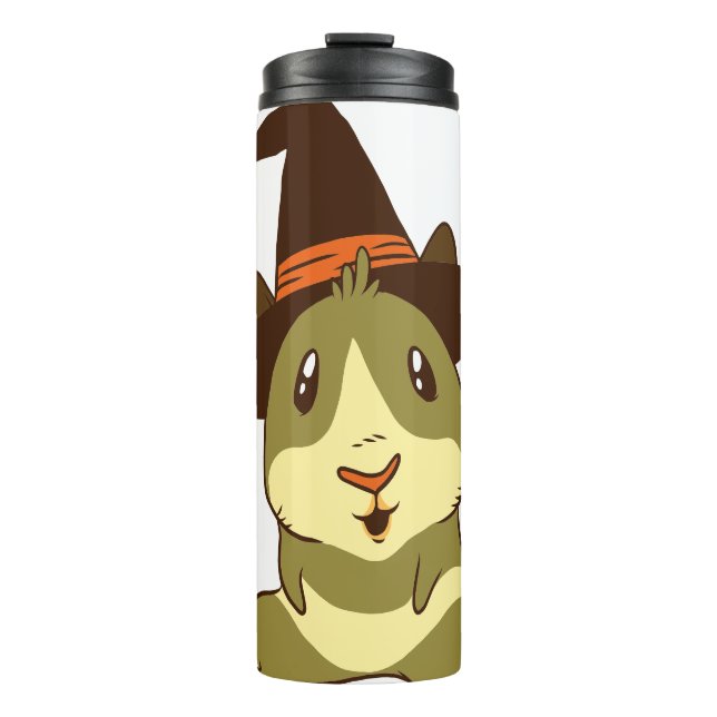 Guinea Pig Halloween Witch Thermal Tumbler (Front)