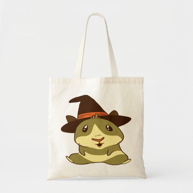 Guinea Pig Halloween Witch Tote Bag (Front)