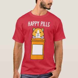 Guinea Pig Happy Pills Funny Guinea Pigs Lover  T-Shirt