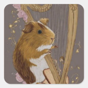 Guinea Pig Harpist Sticker 