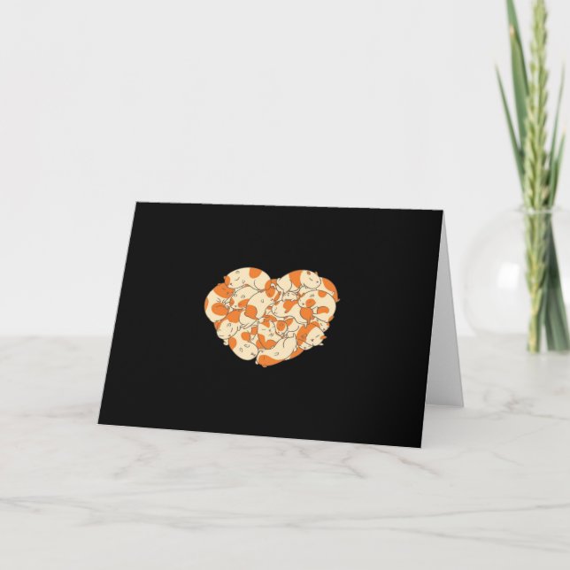 Guinea Pig Heart Love | Cute Baby Guinea Pig Card (Front)