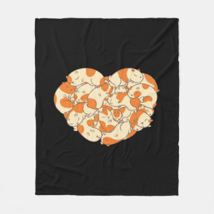 Guinea Pig Heart Love   Cute Baby Guinea Pig Fleece Blanket