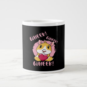 Guinea Pig Heart Wheek Cute Baby Pet Lover Large Coffee Mug