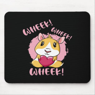 Guinea Pig Heart Wheek   Cute Baby Pet Lover Mouse Pad