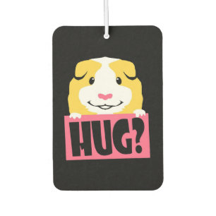 Guinea Pig Hug Cavy   Funny Guinea Pig   Cute Pet Car Air Freshener