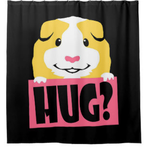 Guinea Pig Hug Cavy Funny Guinea Pig Cute Pet Shower Curtain