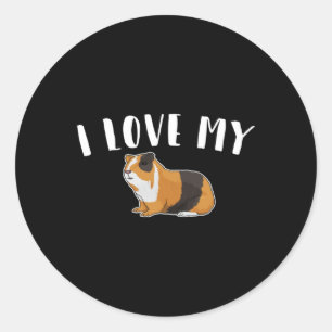 Guinea Pig - I Love My Guinea Pig Classic Round Sticker