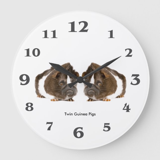 Guinea pig image for Round (Large) Wall Clock (Front)