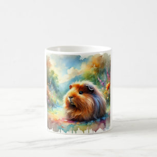 Guinea Pig in a Serene Watercolor Garden 160724ARE Coffee Mug