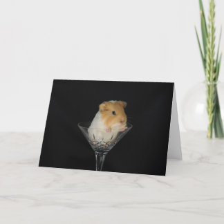 Guinea pig in a wine glass card