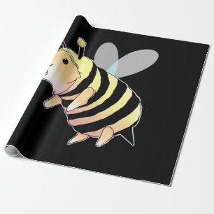 Guinea Pig In Bee Costume Funny Guinea Pig Wrapping Paper