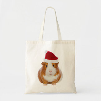 Guinea Pig in Santa's hat Tote Bag
