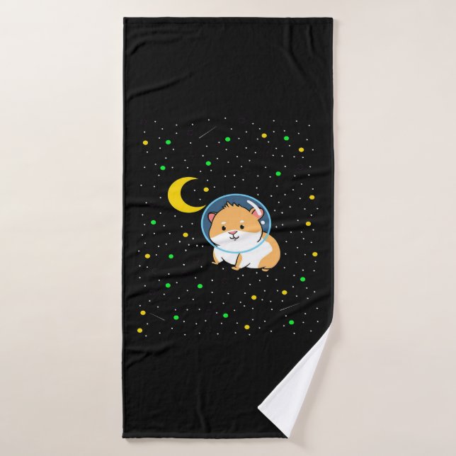 Guinea Pig In Space | Cute Astronomy Guinea Pig Bath Towel (Bath Towel)
