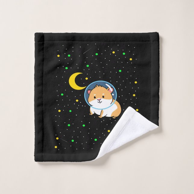 Guinea Pig In Space | Cute Astronomy Guinea Pig Wash Cloth (Wash Cloth)