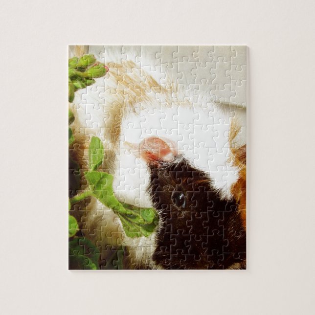 Guinea Pig in the Flowers Jigsaw Puzzle (Vertical)