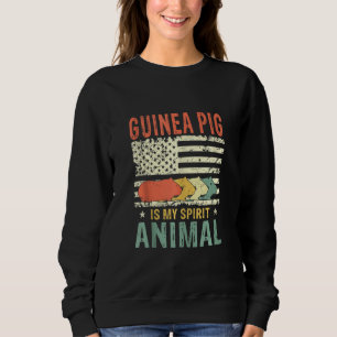 Guinea Pig Is My Spirit Animal Vintage American Fl Sweatshirt