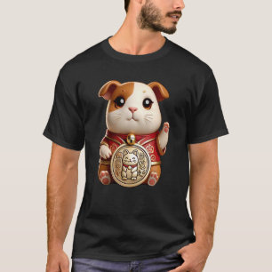 Guinea Pig Japan Lucky Maneki Neko Fortune Japanes T-Shirt