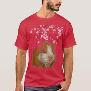 Guinea Pig Japanese Cherry Blossom Flower T-Shirt