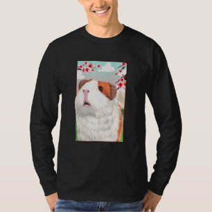 Guinea Pig Japanese Cherry Blossom Sakura Flower V T-Shirt