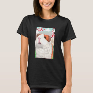 Guinea Pig Japanese Cherry Blossom Sakura Flower V T-Shirt