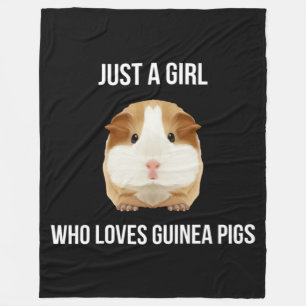 Guinea Pig Just A Girl Loves Wheek Fleece Blanket