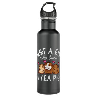 Guinea Pig , Just A Girl Who Loves Guinea Pigs 710 Ml Water Bottle