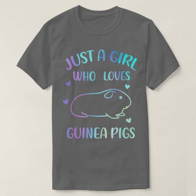 Guinea Pig Just a Girl Who Loves Guinea Pigs  T-Shirt (Design Front)