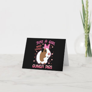 Guinea Pig Just a Girl Who Loves Guinea Pigs Thank You Card