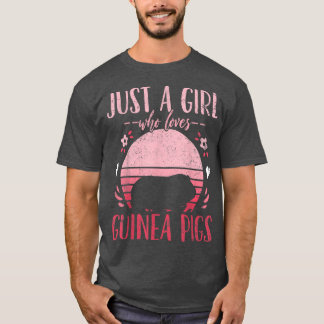 Guinea Pig Just A Girl Who Loves Guinea Pigs Vinta T-Shirt
