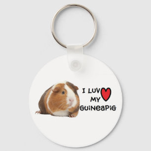 Guinea Pig Keychain "I love my Guinea Pig"