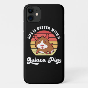 Guinea pig Life is better retro vintage Case-Mate iPhone Case