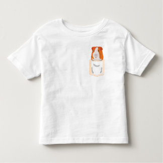 Guinea Pig looking out of the pocket   Toddler T-Shirt