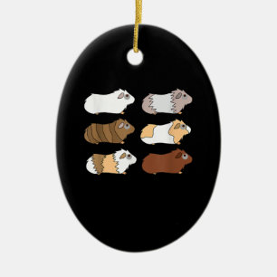 Guinea Pig Love Guinea Pig Wheek Wheek Feed Me Ceramic Tree Decoration