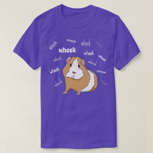 Guinea Pig Love Guinea Pig Wheek Wheek Feed Me Gui T-Shirt (Design Front)