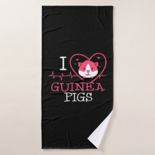 Guinea Pig Love Rodent Heartbeat Guinea Pig Bath Towel