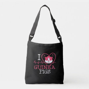 Guinea Pig Love Rodent   Heartbeat Guinea Pig Crossbody Bag