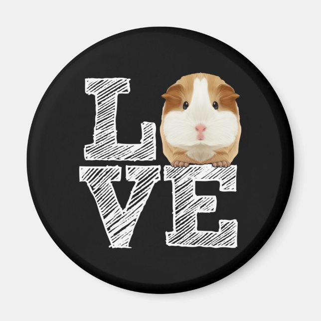 Guinea Pig Love Rodent Wheek Magnet (Front)