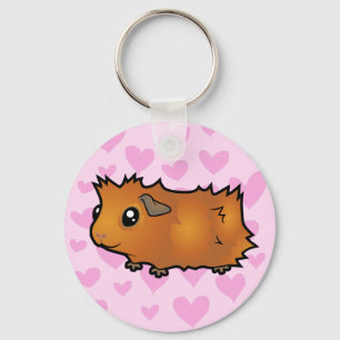 Guinea Pig Love (scruffy) Key Ring