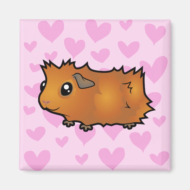 Guinea Pig Love (scruffy) Magnet (Front)