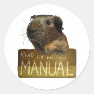 Guinea Pig Manual Classic Round Sticker